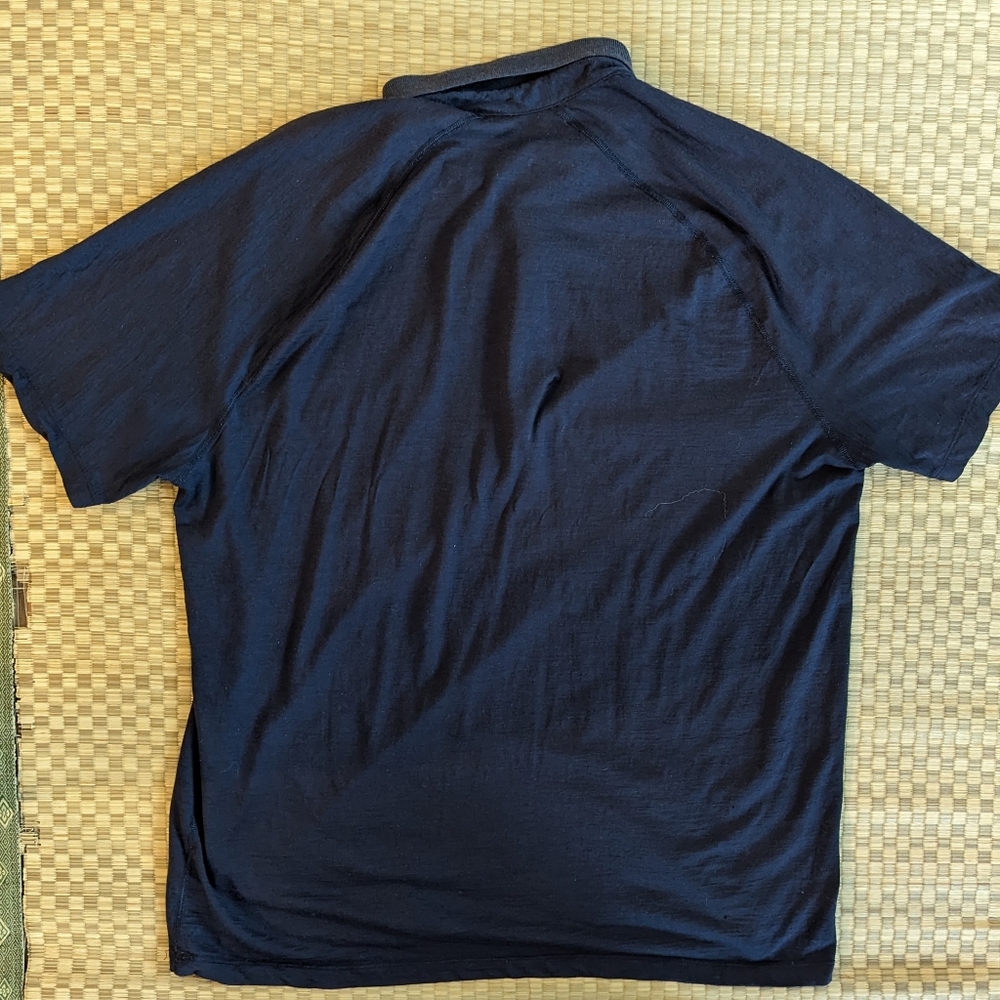 Icebreaker Merino Wool Polo Navy Blue Men's Size XXL - Picture 2 of 6